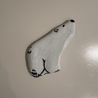 Polar Bear Painted Stone